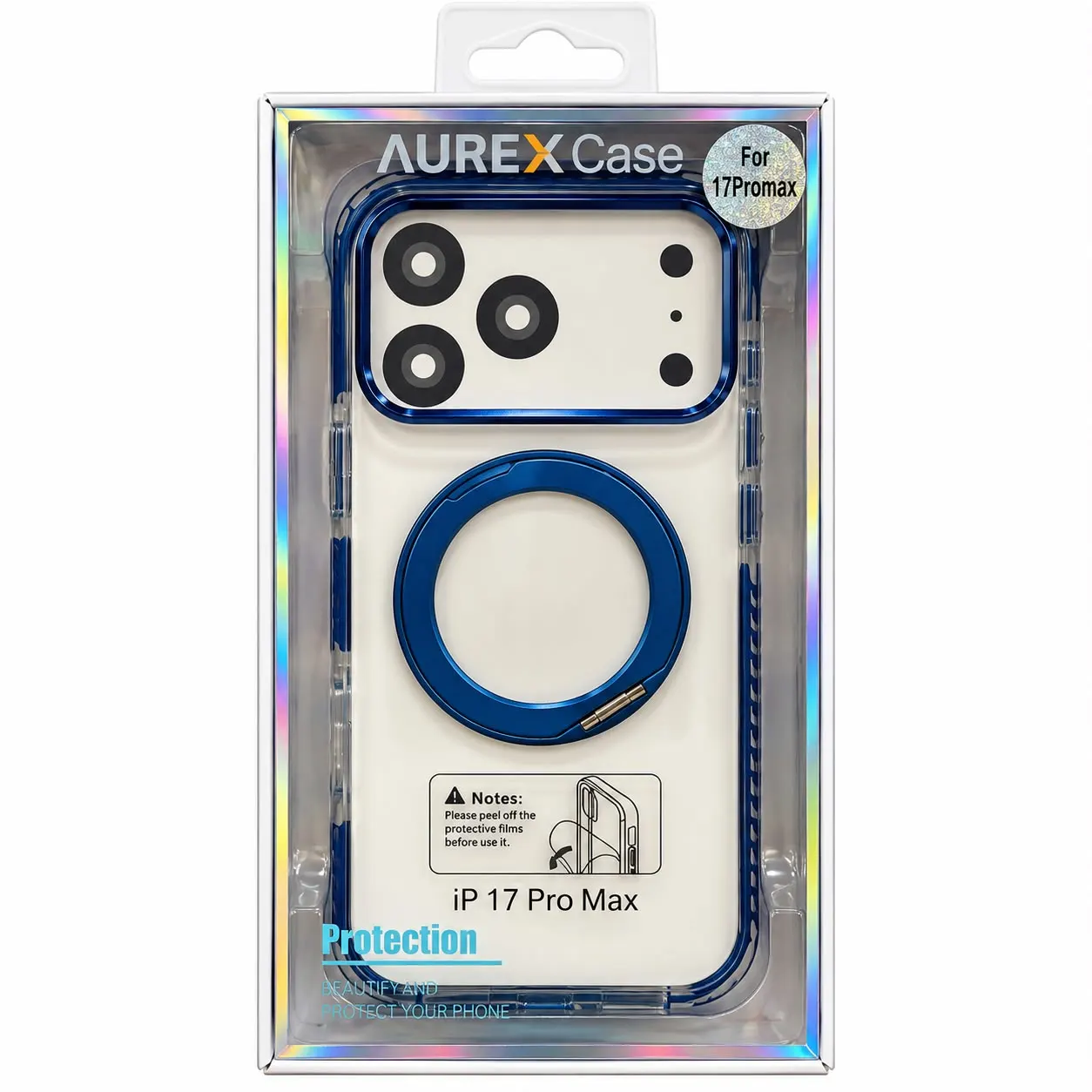 AUREX 360° Stand Magsafe Clear Case