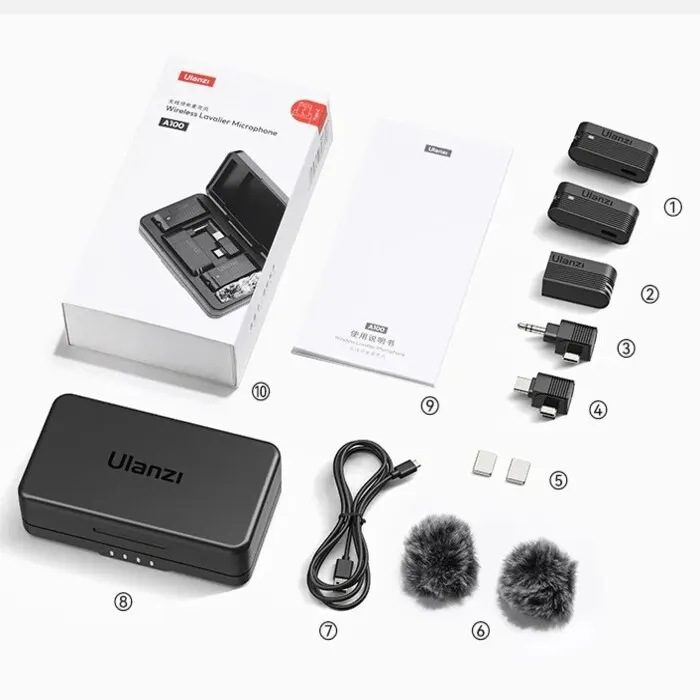 Ulanzi A100 Wireless Lavalier Microphone