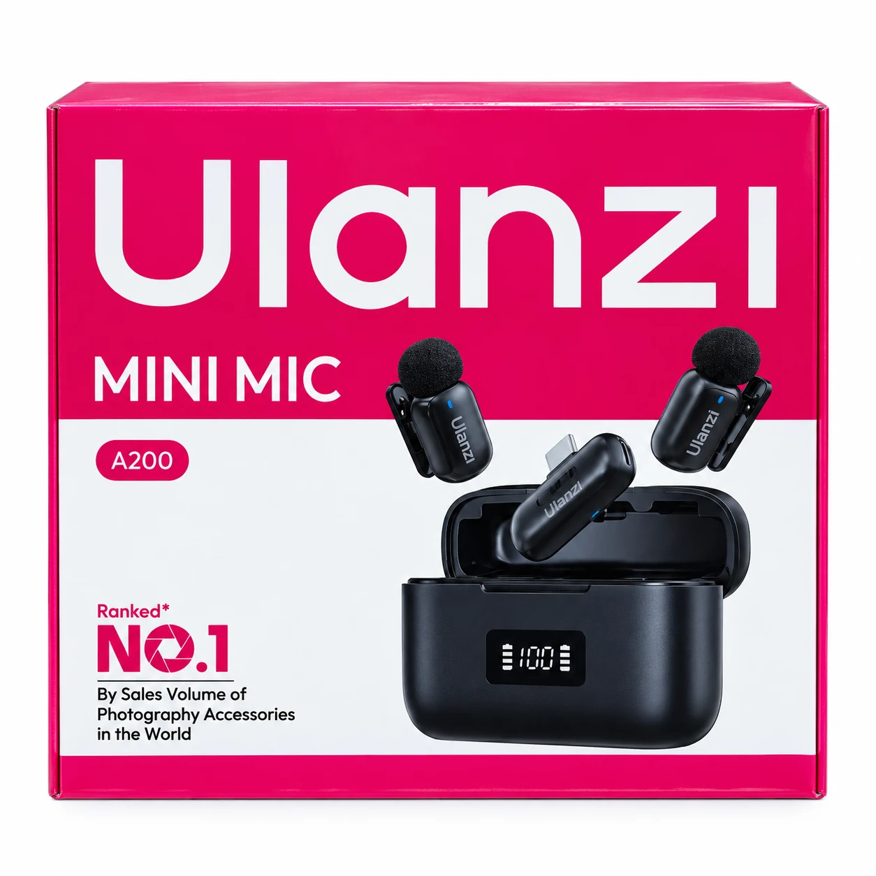 Ulanzi A200 Wireless Lavalier Mini Microphone