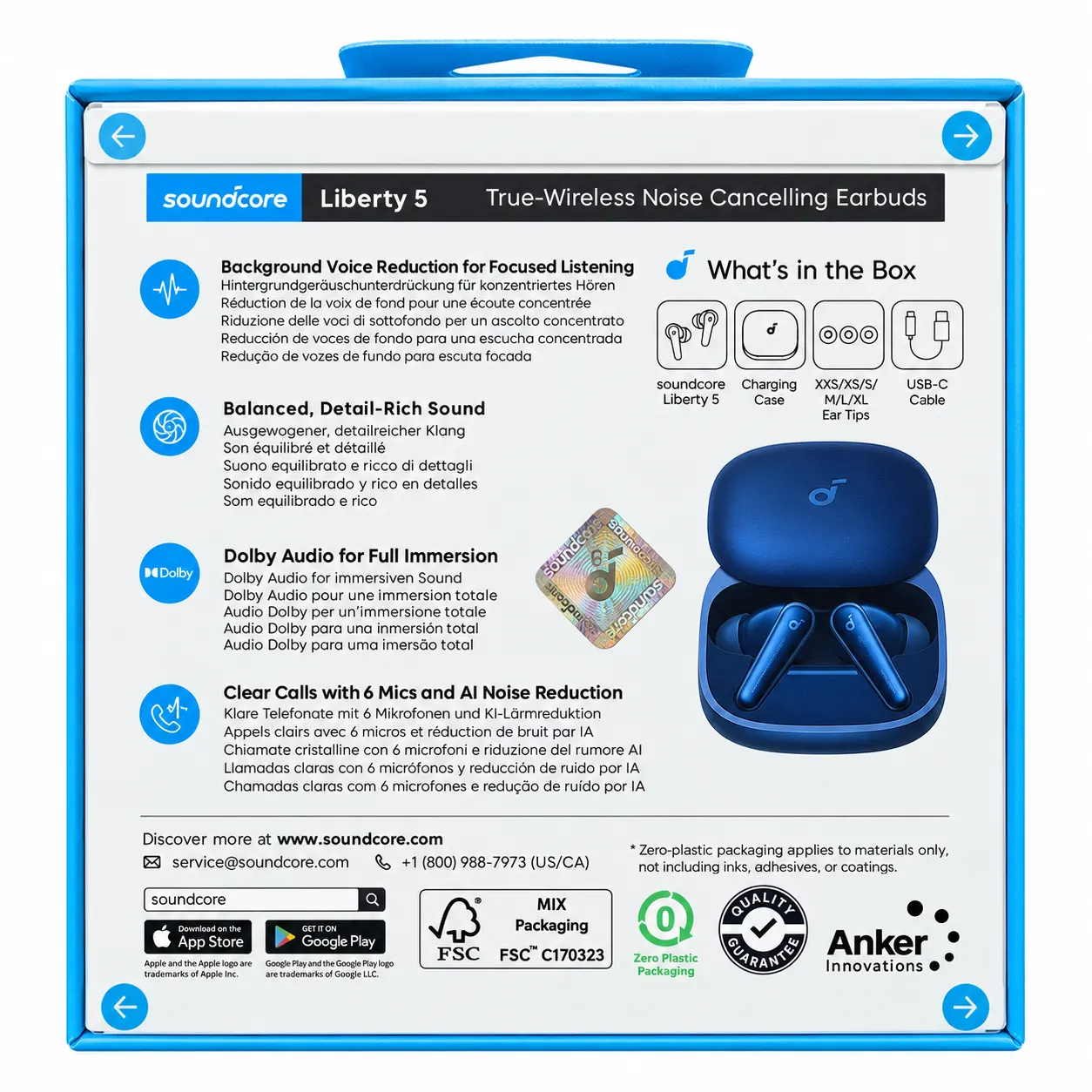 Soundcore Liberty 5｜Noise-Cancelling Earbuds with Dolby Audio